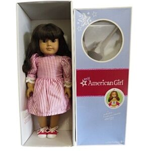 Samantha American Girl Doll Pleasant Company 18" Dark Brown Hair With Box.